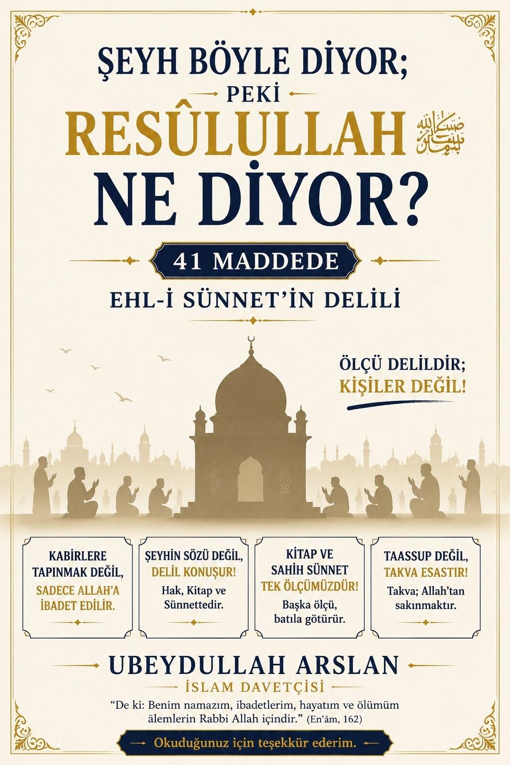 Şeyh Böyle Diyor, Peki Resûlullah Ne Diyor? — 41 Madde kapağı